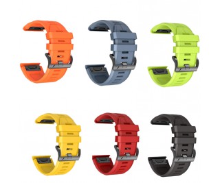 20mm 22mm 26mm Sport Silicone Watchband Rubber Wriststrap Fits for Garmin Smart Watch Fenix5XPlus/Fenix6Xpro/Fenix3HR/Forerunner935/945