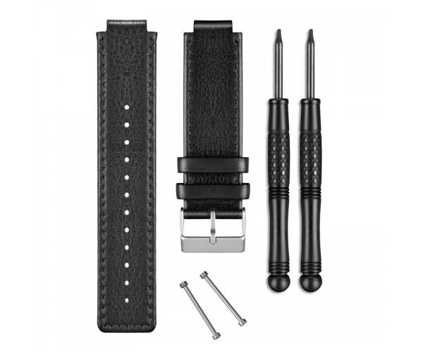Garmin Leather Wrist Strap for Vivoactive GPS Smart Watch - Black