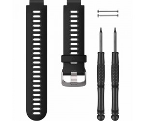 GARMIN FORERUNNER 735XT STRAP ALL BLACK SILICONE RUBBER WATCH BAND ADAPTER