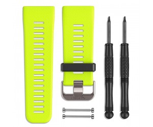 YELLOW SILICONE WATCHBAND FOR GARMIN VIVOACTIVE HR SPORTS GPS SMART WATCH STRAP WITH TOOLS WITH PINS