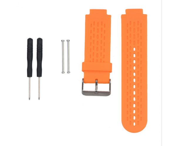 ORANGE SILICONE WATCH BANDS STRAP FOR GARMIN VIVOACTIVE /APPROACH S2/ APPROACH S4 GPS WATCH WITH PINS & TOOL