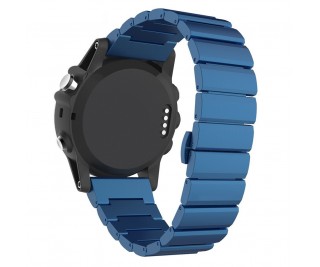STAINLESS STEEL BRACELET BLUE METAL STRAP FOR GARMIN FENIX 3/HR HIGH QUALITY ADJUSTED REPLACEMENT WRIST WATCH BAND MORE THAN TITANIUM