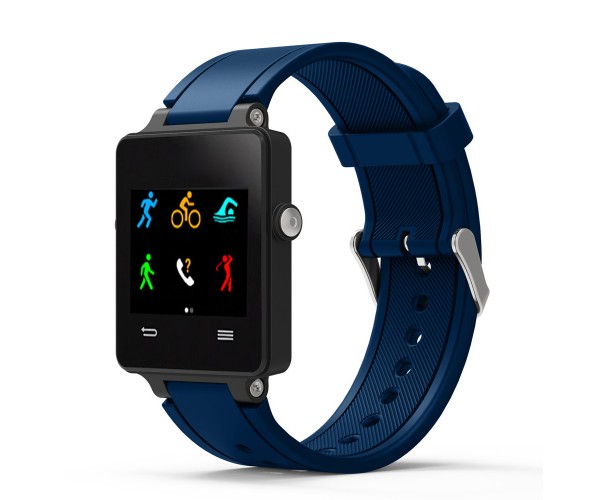 BLUE SILICONE BRACELET STRAP BAND FOR GARMIN VIVOACTIVE ACETATE