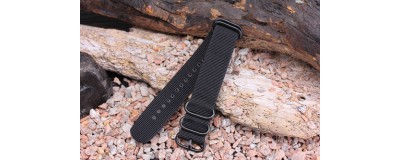 FOR Garmin FORERUNNER 920XT WATCH BAND BLACK 24MM NYLON 5-RING STRAP