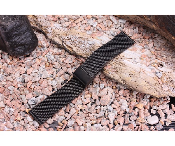 FOR Garmin FORERUNNER 920XT BLACK MILAN STEEL STRAP WATCH BAND