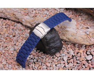 FOR Garmin FORERUNNER 920XT MENS NAVY BLUE SILICONE RUBBER WATCH STRAP BAND WATERPROOF WITH DEPLOYMENT