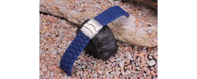 FOR Garmin FORERUNNER 920XT MENS NAVY BLUE SILICONE RUBBER WATCH STRAP BAND WATERPROOF WITH DEPLOYMENT