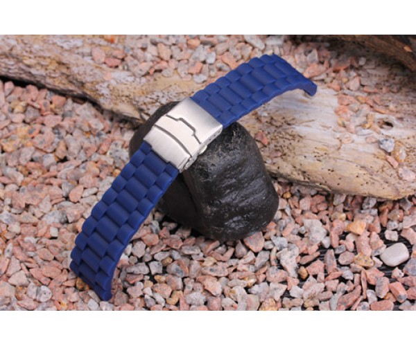 FOR Garmin FORERUNNER 920XT MENS NAVY BLUE SILICONE RUBBER WATCH STRAP BAND WATERPROOF WITH DEPLOYMENT