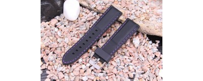 BLACK Garmin FORERUNNER 920XT PURPLE LINE RUBBER SILICONE TACTICAL WATCH STRAP BAND