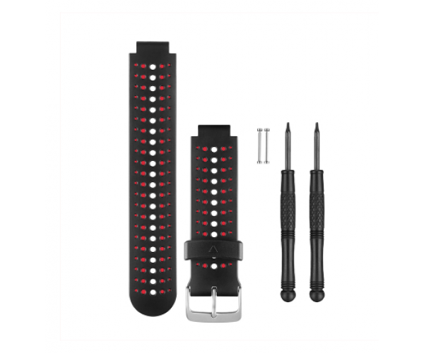 BLACK+RED SILICONE WATCH BANDS STRAP FOR GARMIN FORERUNNER 220/620/235/630/735XT GPS WATCH