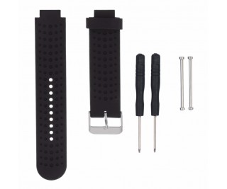 BLACK SILICONE WRIST BAND STRAP REPLACEMENT FOR GARMIN FORERUNNER 230 235 630 735 WATCH
