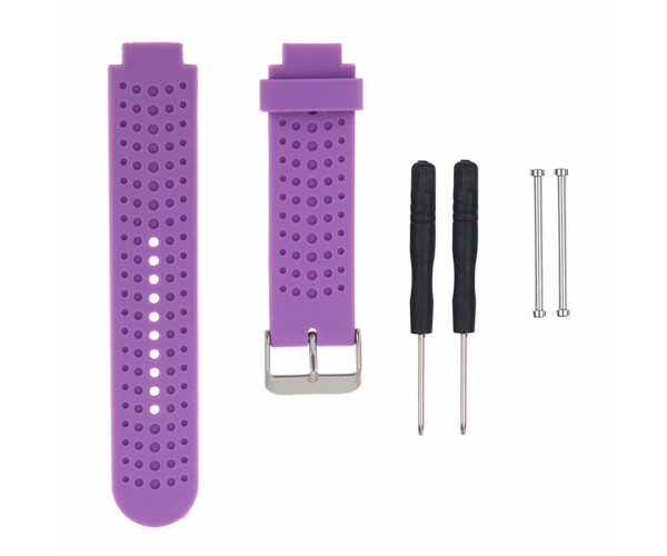 PURPLE SILICONE WRIST BAND STRAP REPLACEMENT FOR GARMIN FORERUNNER 230 235 630 735 WATCH