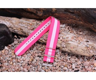 24MM 3 RING Garmin FORERUNNER 920XT PINK WHITE TWO COLORS MILITARY NYLON WATCH STRAP BAND 