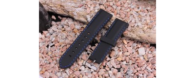 BLACK Garmin FORERUNNER 920XT  BLUE LINE RUBBER SILICONE TACTICAL WATCH STRAP BAND